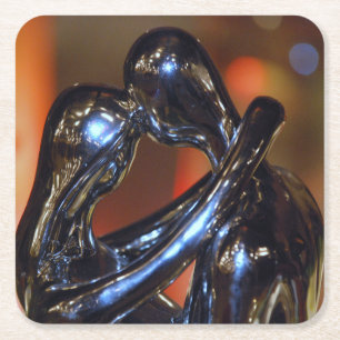 Porta-copo De Papel Quadrado Silver Dancing Romance