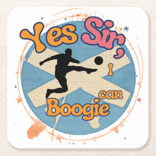 Porta-copo De Papel Quadrado Sim Senhor eu posso Boogie com Futebolista