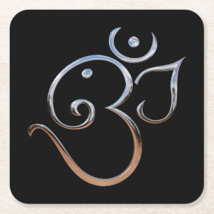 Porta-copo De Papel Quadrado Símbolo do OM