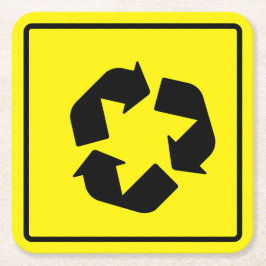 Porta-copo De Papel Quadrado Sinal de interseção circular Porta copos de papel