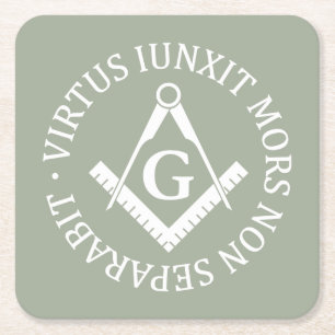 Porta-copo De Papel Quadrado Sinal de maçonaria