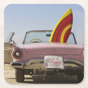 Porta-copo De Papel Quadrado Sinal e prancha do recem casados