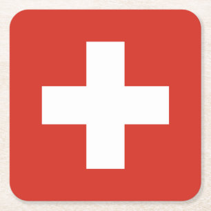 Porta-copo De Papel Quadrado Sinalizador de suiça