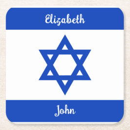 Porta-copo De Papel Quadrado Sinalizador Israelita Personalizado