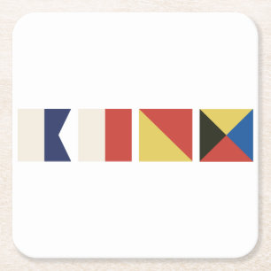 Porta-copo De Papel Quadrado Sinalizadores náuticos