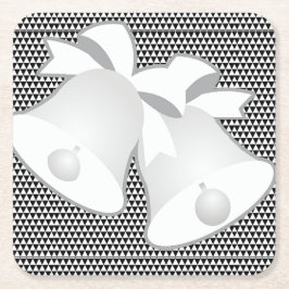 Porta-copo De Papel Quadrado Sinos De Casamento