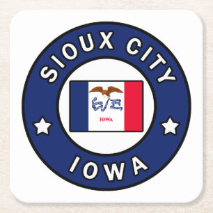 Porta-copo De Papel Quadrado Sioux City Iowa