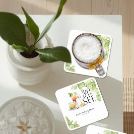 Porta-copo De Papel Quadrado Sip and See Meet The Baby