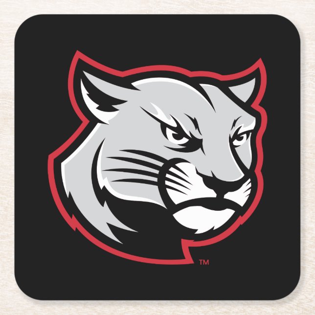 Porta-copo De Papel Quadrado SIUE Cougars (Frente)