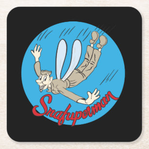 Porta-copo De Papel Quadrado Snafuperman Tony LeVier P- 38 Relâmpago Noseart