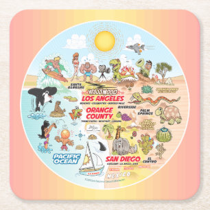 Porta-copo De Papel Quadrado SoCal