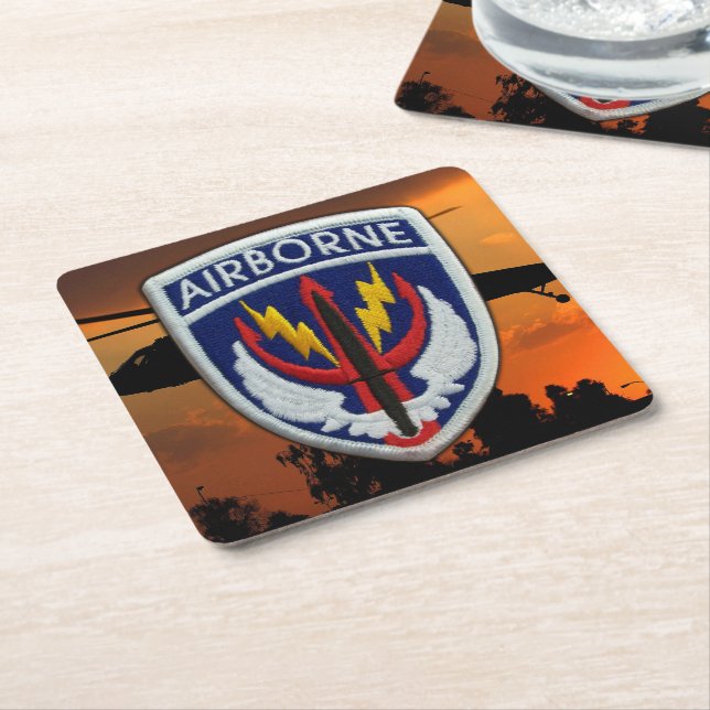 Porta-copo De Papel Quadrado SOCCENT Special Ops Central SOF MacDill AFB (Inclinado)