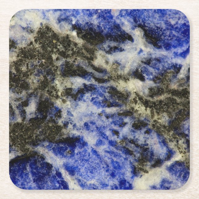 Porta-copo De Papel Quadrado Sodalite Azul (Frente)