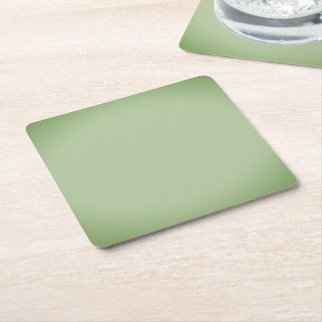 Porta-copo De Papel Quadrado Solid Jade Green Celadon  (Inclinado)