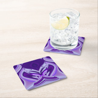 Porta-copo De Papel Quadrado Sonhos de Arco-Íris de Flor Roxo