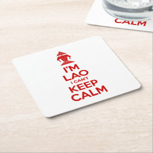 Porta-copo De Papel Quadrado Sou Lao Não posso ficar calmo