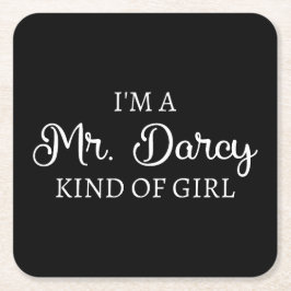 Porta-copo De Papel Quadrado Sou o Sr. Darcy tipo de garota que sou