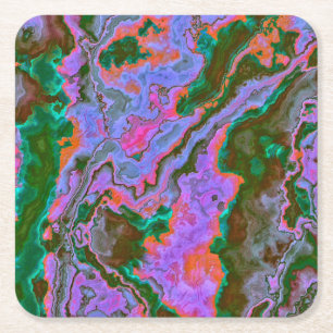 Porta-copo De Papel Quadrado Sour Marble