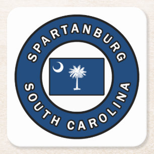 Porta-copo De Papel Quadrado Spartanburg Carolina do Sul
