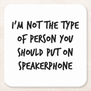 Porta-copo De Papel Quadrado Speakerphone