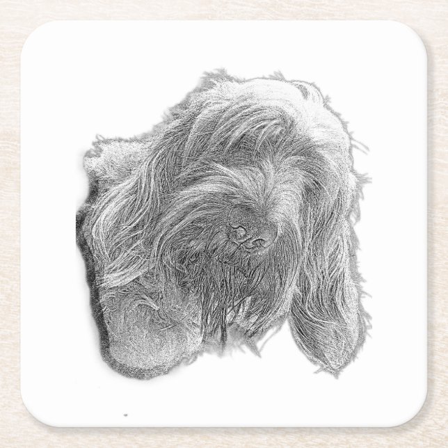 Porta-copo De Papel Quadrado Spinone Stillness – Artisan Coaster (Frente)