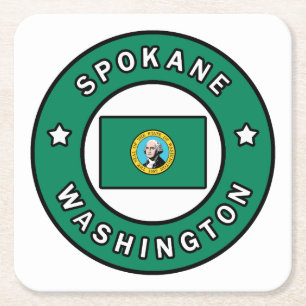 Porta-copo De Papel Quadrado Spokane Washington