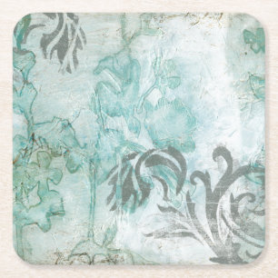 Porta-copo De Papel Quadrado Spray III de flores não embelezado