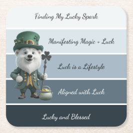 Porta-copo De Papel Quadrado St. Patrick’s Affirmation