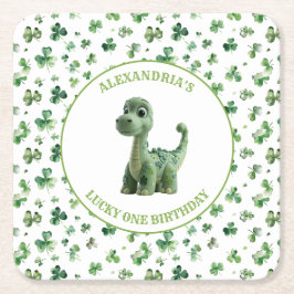 Porta-copo De Papel Quadrado St Patricks Lucky One Dinossaur Paper Porta copos
