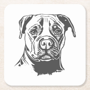Porta-copo De Papel Quadrado Staffordshire Bull Terrier