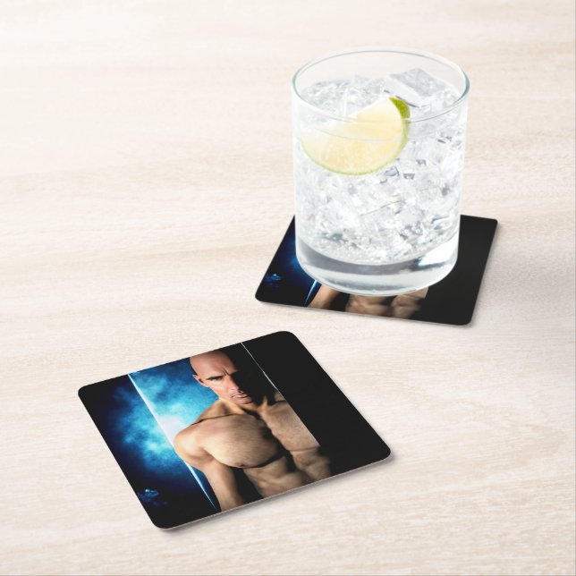 Porta-copo De Papel Quadrado Step Out paper coaster (Insitu)