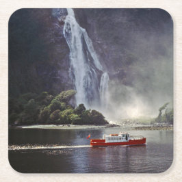 Porta-copo De Papel Quadrado Stirling cai no som de Milford - Nova Zelândia