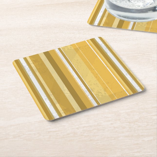 Porta-copo De Papel Quadrado Stripes Amarelo (Inclinado)