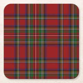 Porta-copo De Papel Quadrado Stuart Xadrez Tartan Christmas