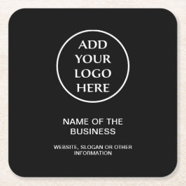 Porta-copo De Papel Quadrado Sua empresa comercial profissional de logotipo