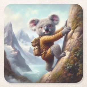 Porta-copo De Papel Quadrado Subida de Montanha Koala