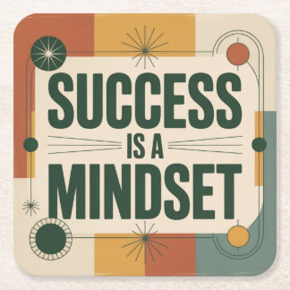 Porta-copo De Papel Quadrado Success Is A Mindset
