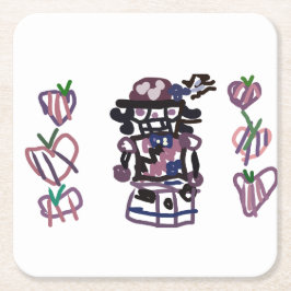 Porta-copo De Papel Quadrado Sugar plum nutcracker