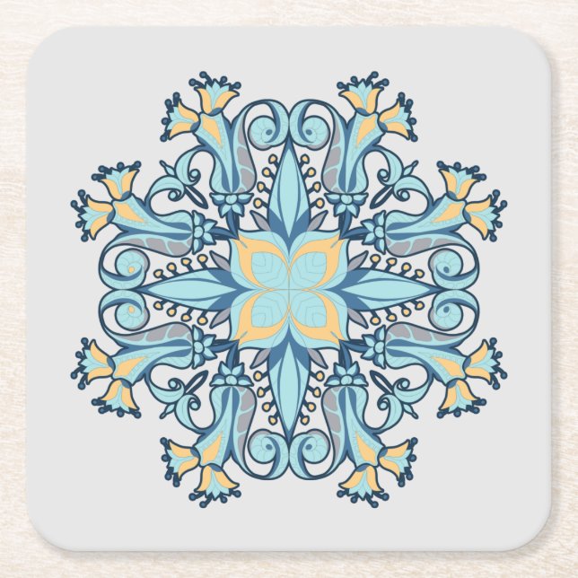 Porta-copo De Papel Quadrado Summer Aquamarine | porta copos de papel (Frente)