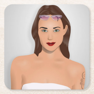 PORTA-COPO DE PAPEL QUADRADO SUMMMER GIRL