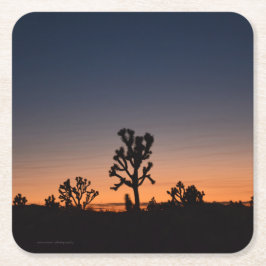 Porta-copo De Papel Quadrado Sunset Joshua Trees