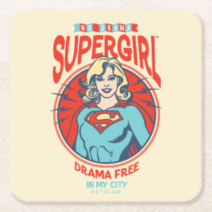 Porta-copo De Papel Quadrado Supergirl Drama Livre Em Minha Cidade