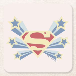 Porta-copo De Papel Quadrado Supergirl Stars S-Shield