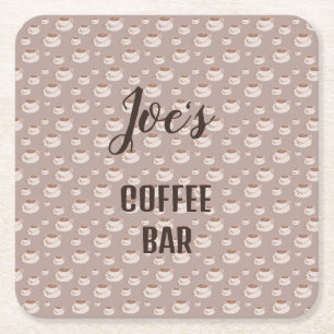 Porta-copo De Papel Quadrado Suporte de Bebida para Estação de Café Personaliza