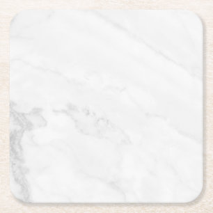 Porta-copo De Papel Quadrado Suporte de papel rústico de mármore branco simples