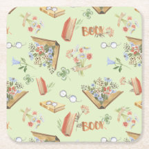 Suporte de papel temático de livro elegante