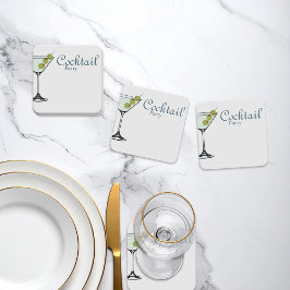 Porta-copo De Papel Quadrado Suporte para Copo de Martini Coquetel