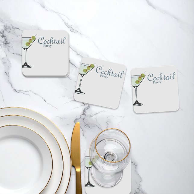 Porta-copo De Papel Quadrado Suporte para Copo de Martini Coquetel (Criador carregado)