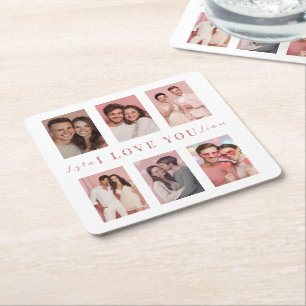 Porta-copo De Papel Quadrado Suporte personalizado para o Dia dos Namorados – T