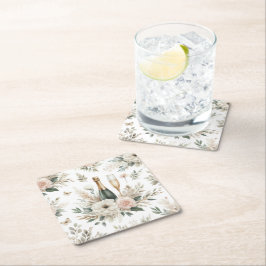 Porta-copo De Papel Quadrado Suportes Bloom & Bubbles Coasters